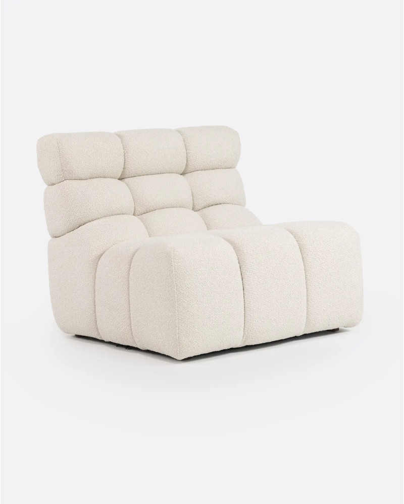 CHOPIN 1-seater modular sofa in recycled olefin 89 x 93 x 78 cm in white colour