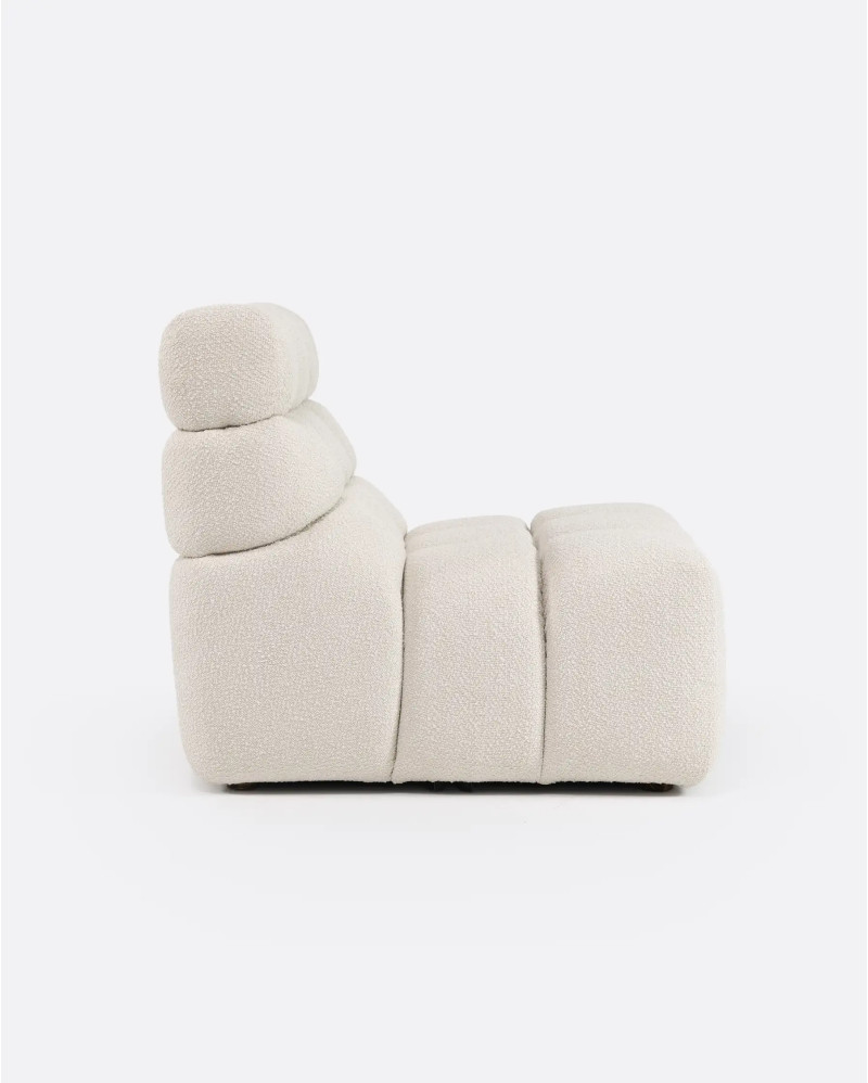 CHOPIN 1-seater modular sofa in recycled olefin 89 x 93 x 78 cm in white colour