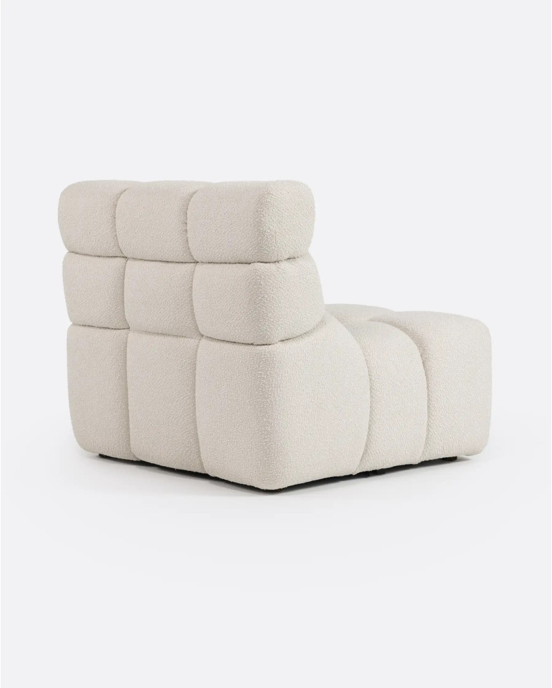 CHOPIN 1-seater modular sofa in recycled olefin 89 x 93 x 78 cm in white colour