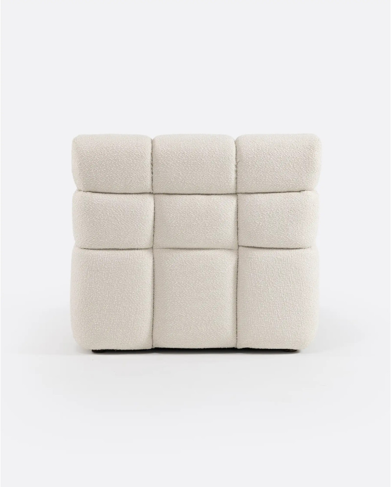 CHOPIN 1-seater modular sofa in recycled olefin 89 x 93 x 78 cm in white colour