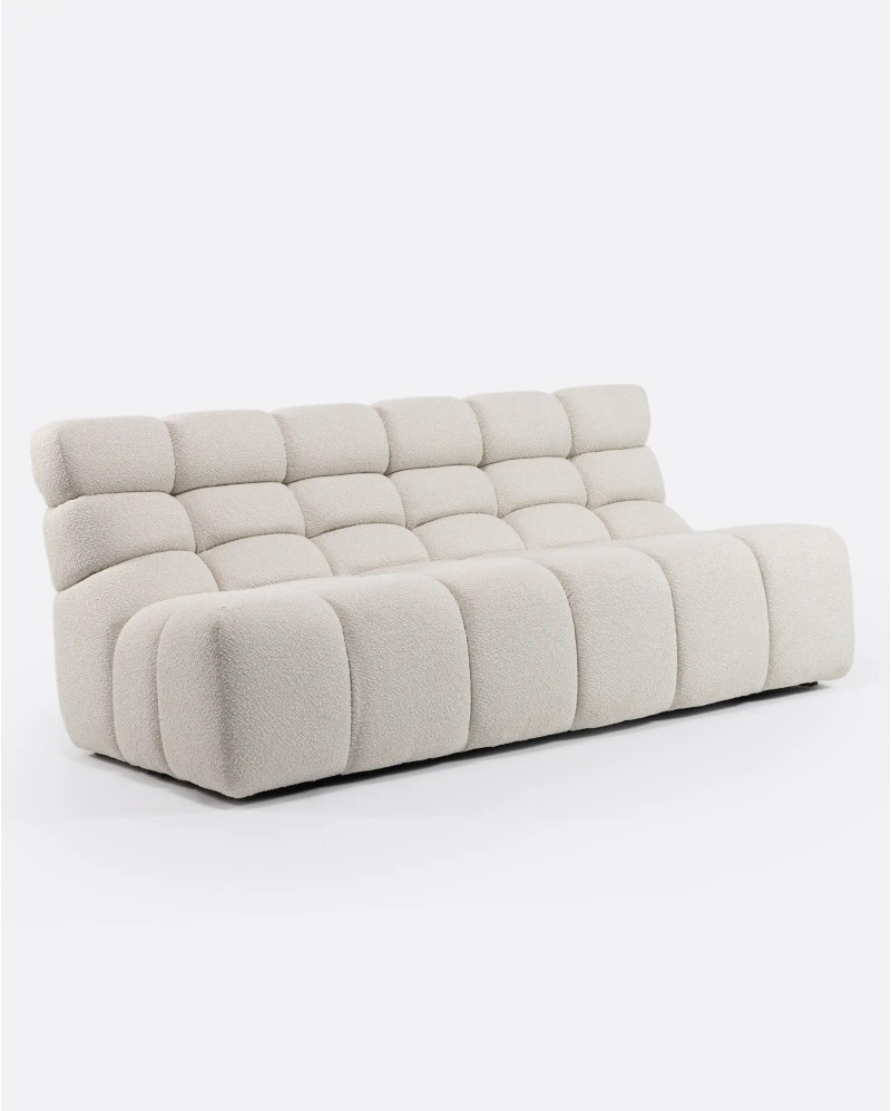 CHOPIN 2/3-seater modular sofa in recycled olefin 190 x 93 x 78 cm in white colour