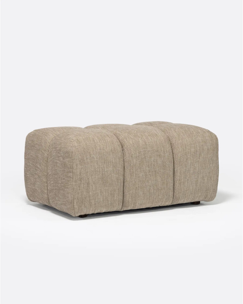 CHOPIN pouffe in recycled olefin 89 x 69 x 42 cm in natural colour