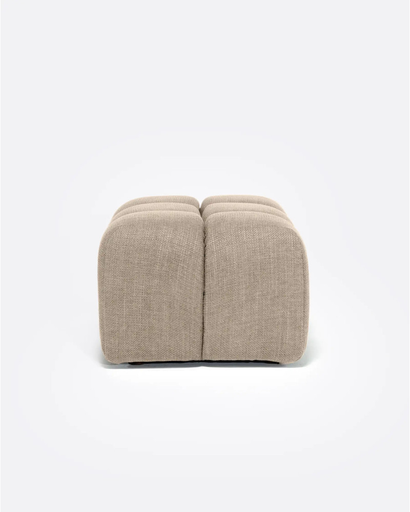 CHOPIN pouffe in recycled olefin 89 x 69 x 42 cm in natural colour