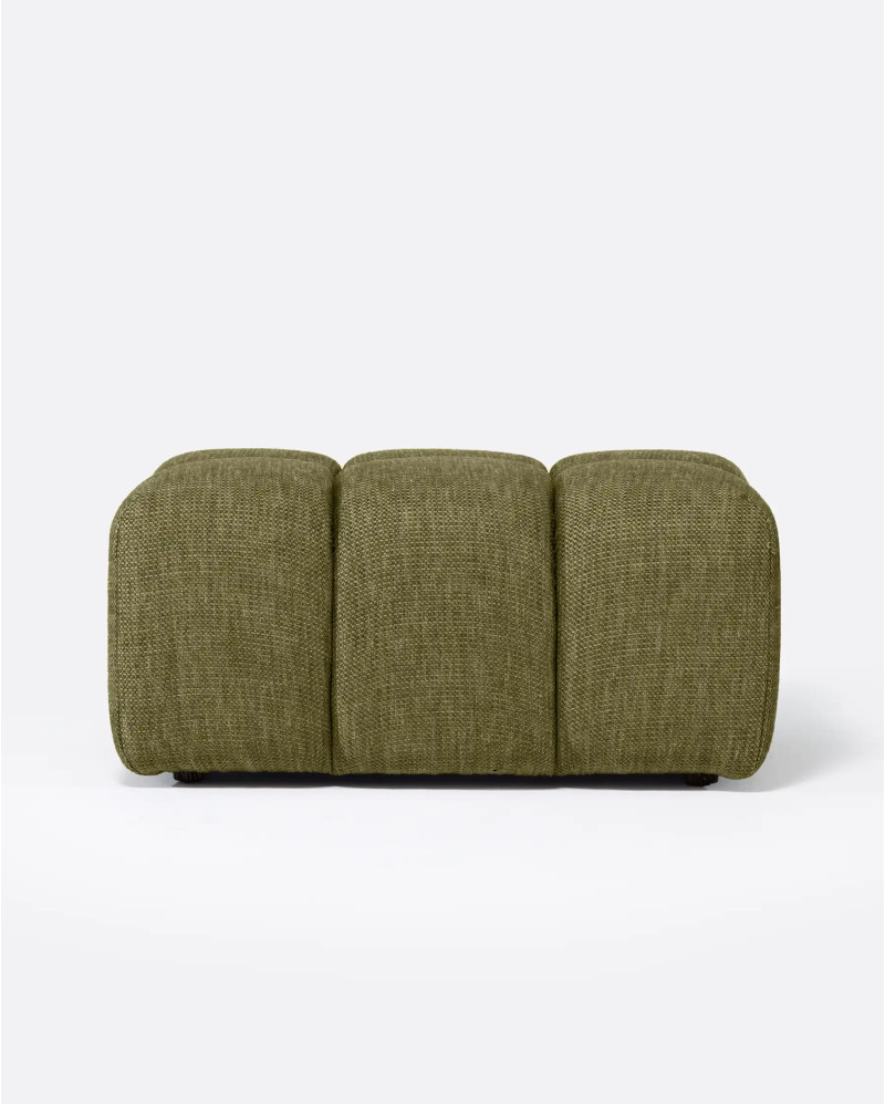 CHOPIN pouffe in recycled olefin 89 x 69 x 42 cm in moss colour