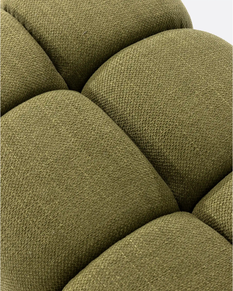 CHOPIN pouffe in recycled olefin 89 x 69 x 42 cm in moss colour