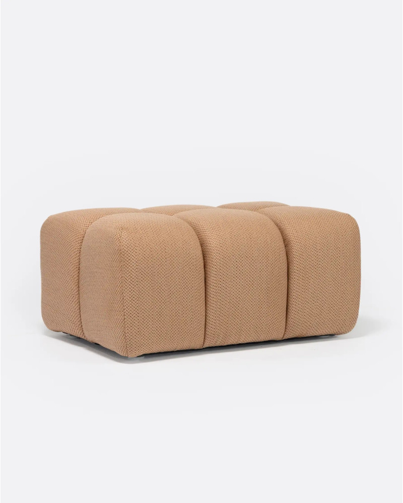 CHOPIN outdoor pouffe in recycled olefin 89 x 69 x 42 cm in colour caldera