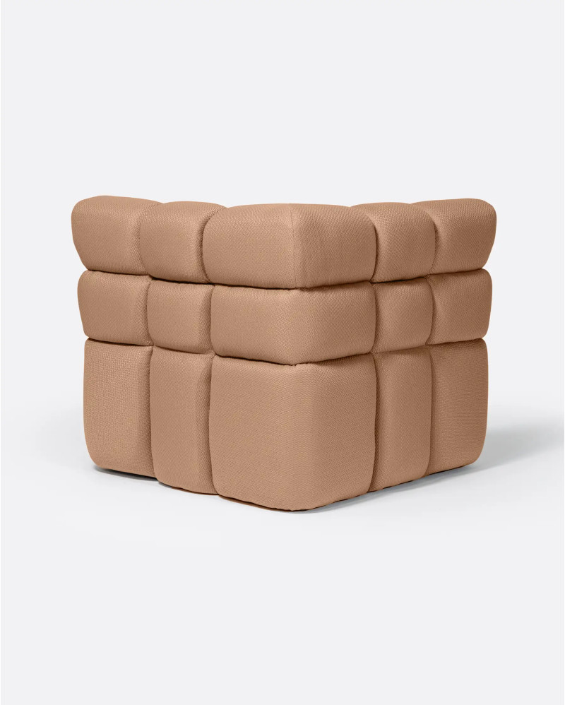 CHOPIN modular outdoor sofa corner in recycled olefin 93 x 93 x 78 cm in colour caldera