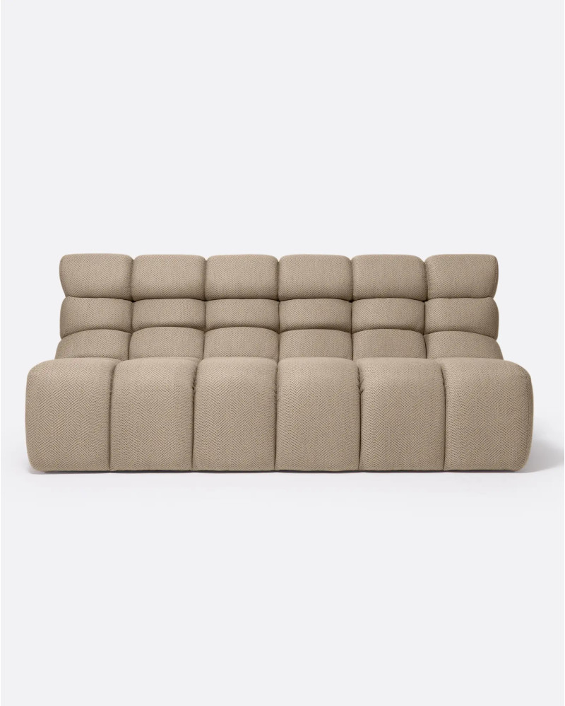 CHOPIN 2/3-seater modular outdoor sofa in recycled olefin 190 x 93 x 78 cm in natural colour