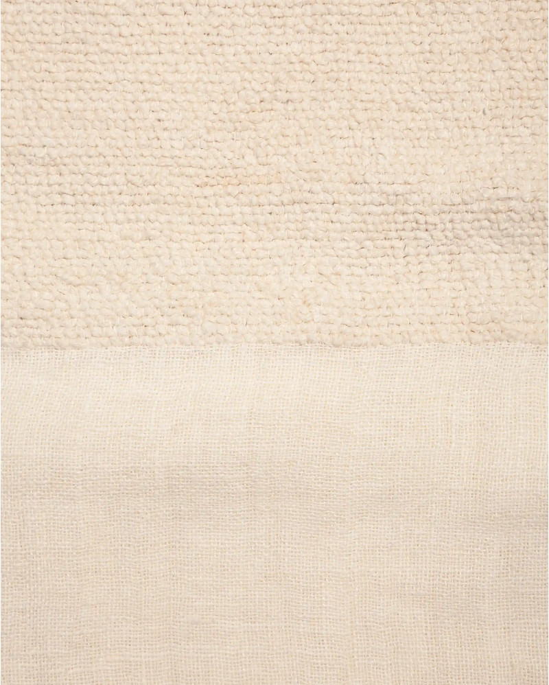 Rideau MYSORE en lin 130 x 280 cm en couleur blanche