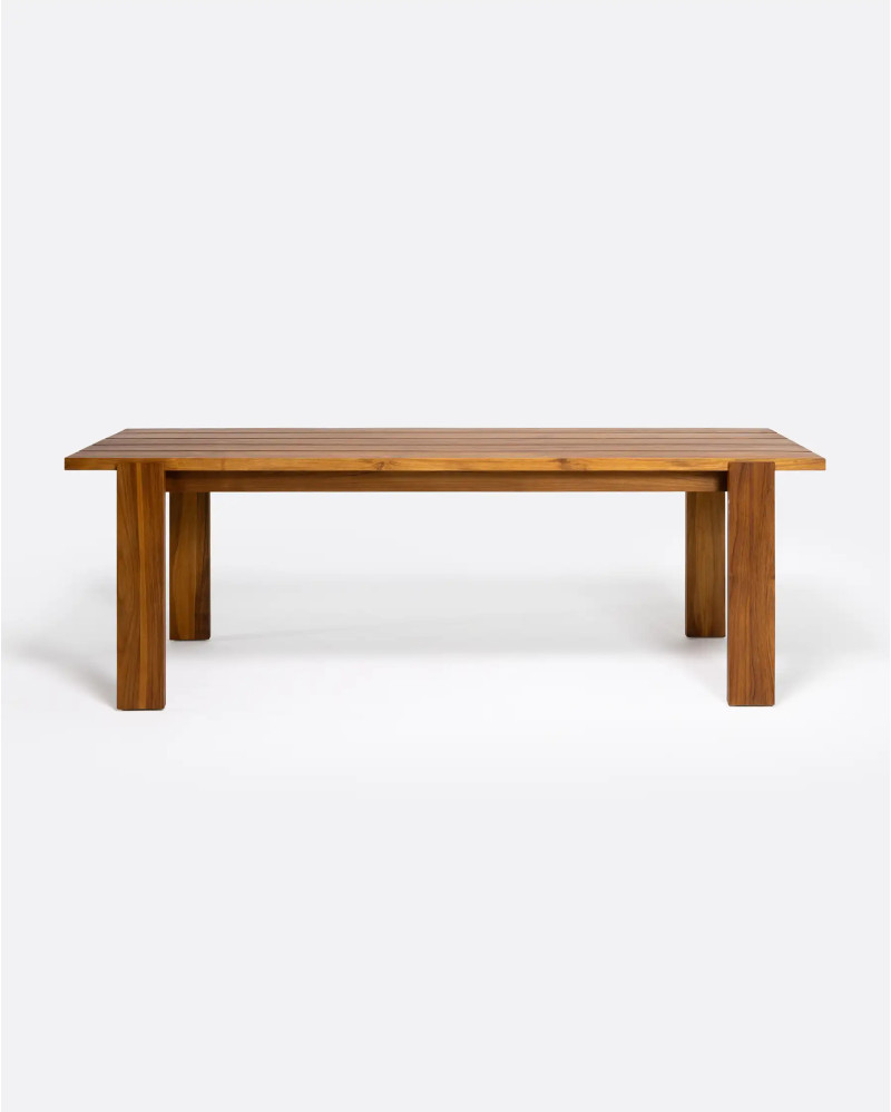 MEDAN Outdoor dining table in teak wood Ø 230 x 88 x 75 cm