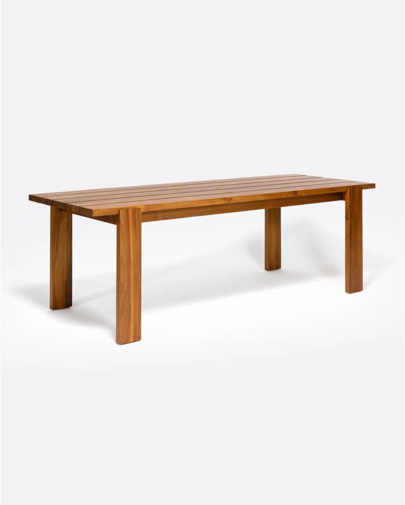 MEDAN Outdoor dining table in teak wood Ø 230 x 88 x 75 cm