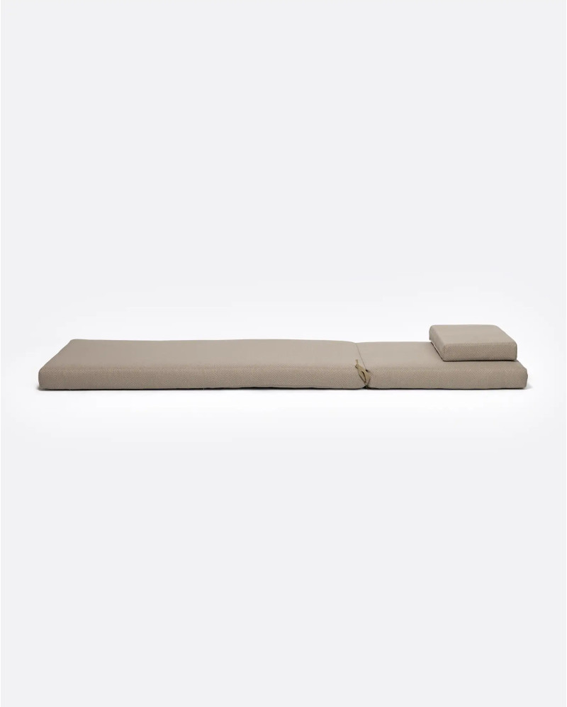 TOPRAK sunbed mattress in recycled olefin 200 x 70 x 6 cm in natural colour