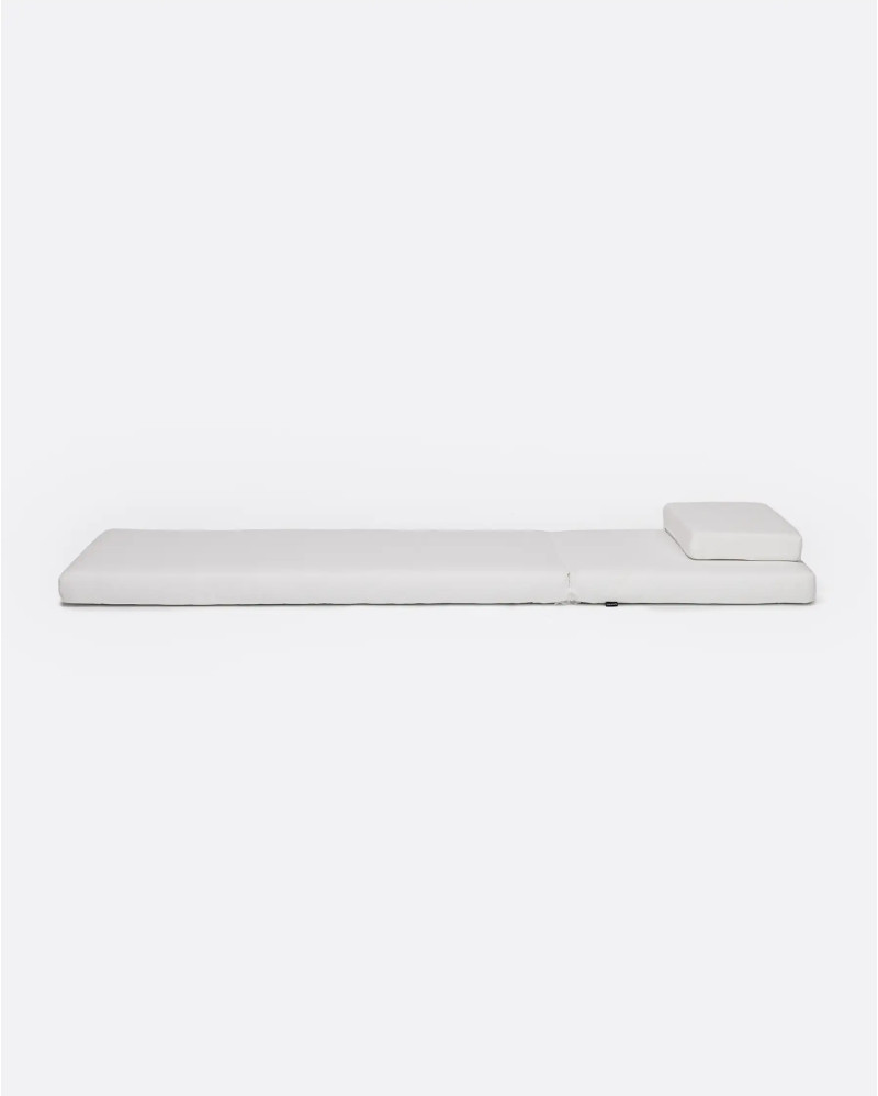 TOPRAK sunbed mattress in recycled olefin 200 x 70 x 6 cm in white colour