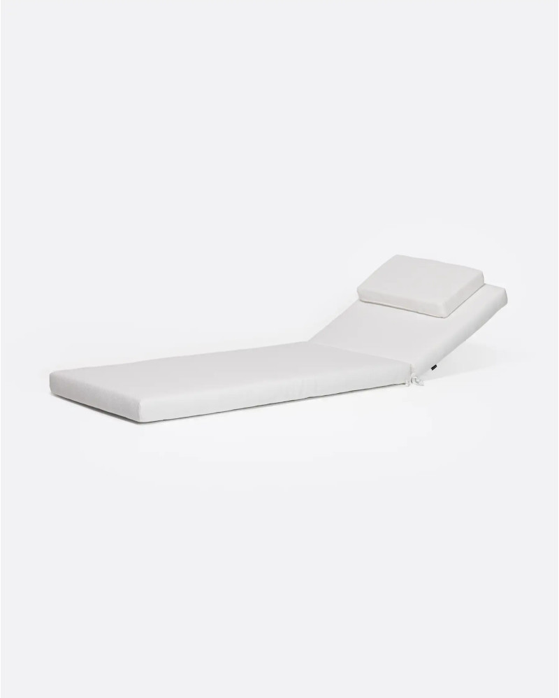 TOPRAK sunbed mattress in recycled olefin 200 x 70 x 6 cm in white colour