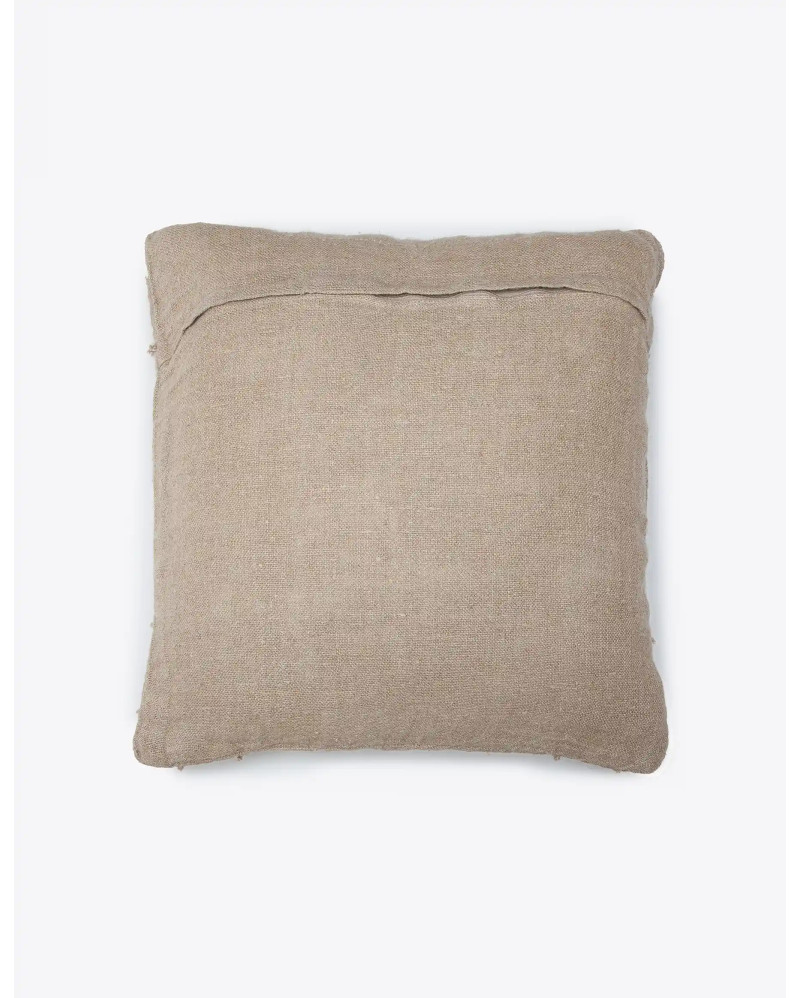 Housse de coussin WARORA en lin 50 x 50 cm en couleur naturelle