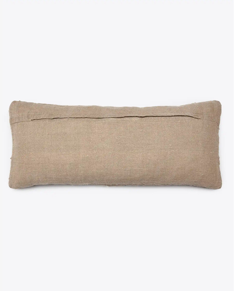 Housse de coussin WARORA en lin 80 x 35 cm en couleur naturelle