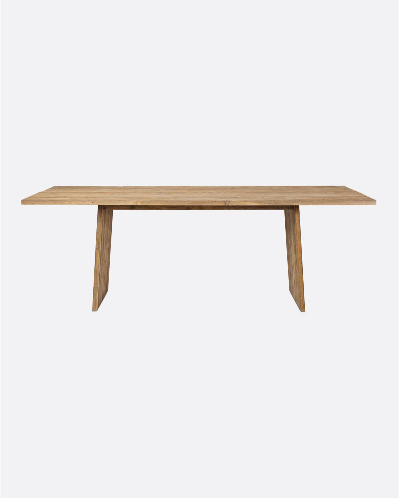 EROSI dining table in recycled teak wood 220 x 90 x 76 cm in natural colour