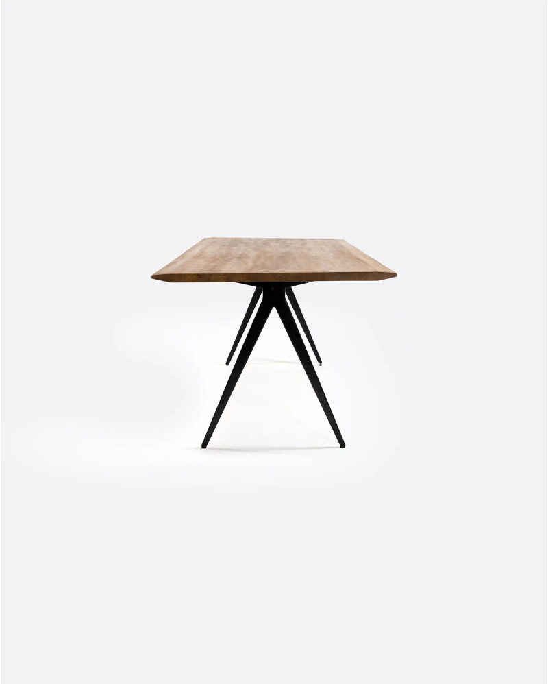 LIKU dining table in recycled teak wood and iron 250 x 90 x 74 cm