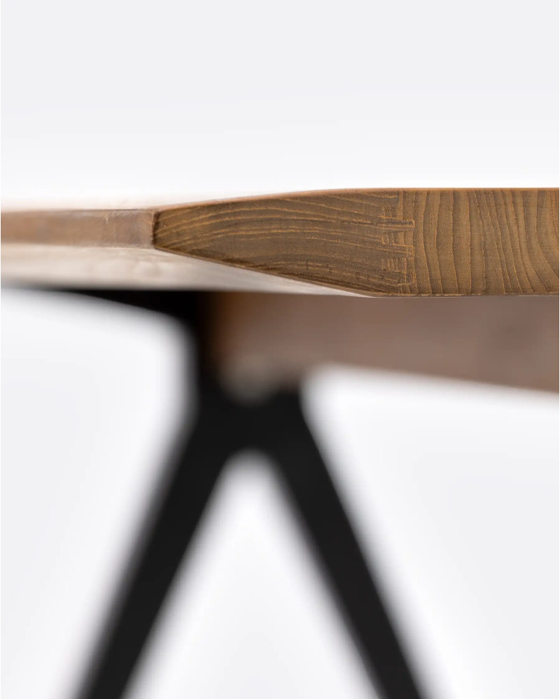 LIKU dining table in recycled teak wood and iron 250 x 90 x 74 cm