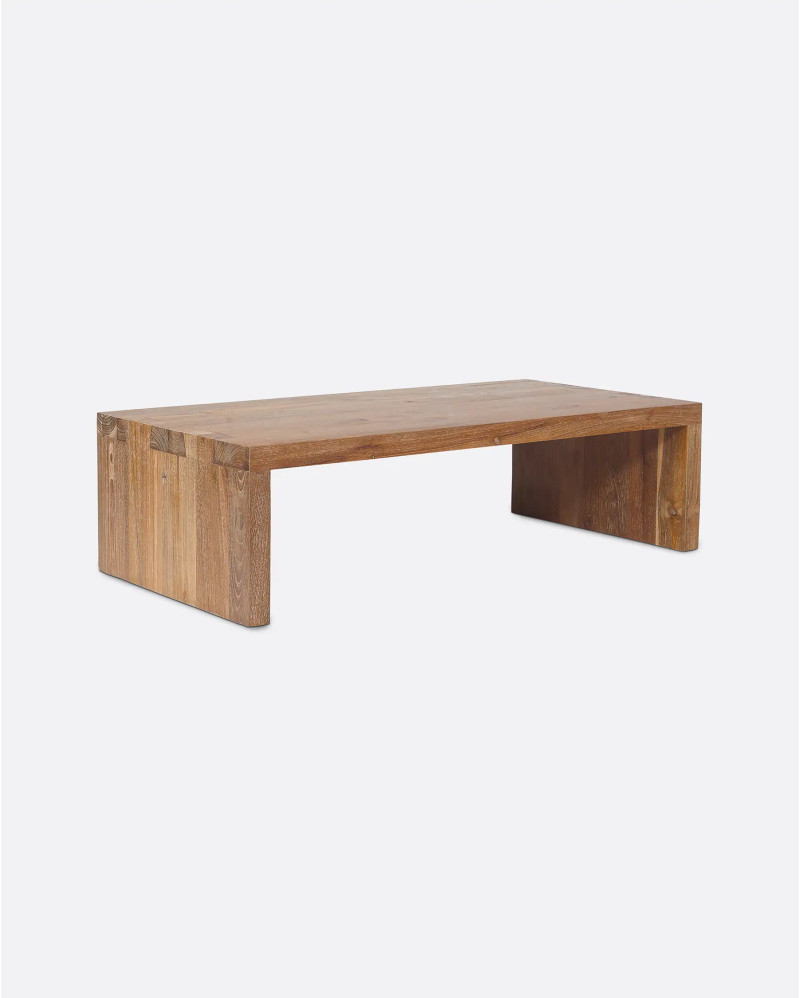 Mesa de centro GENESIS de madera de teca reciclada 100 x 50 x 28 cm