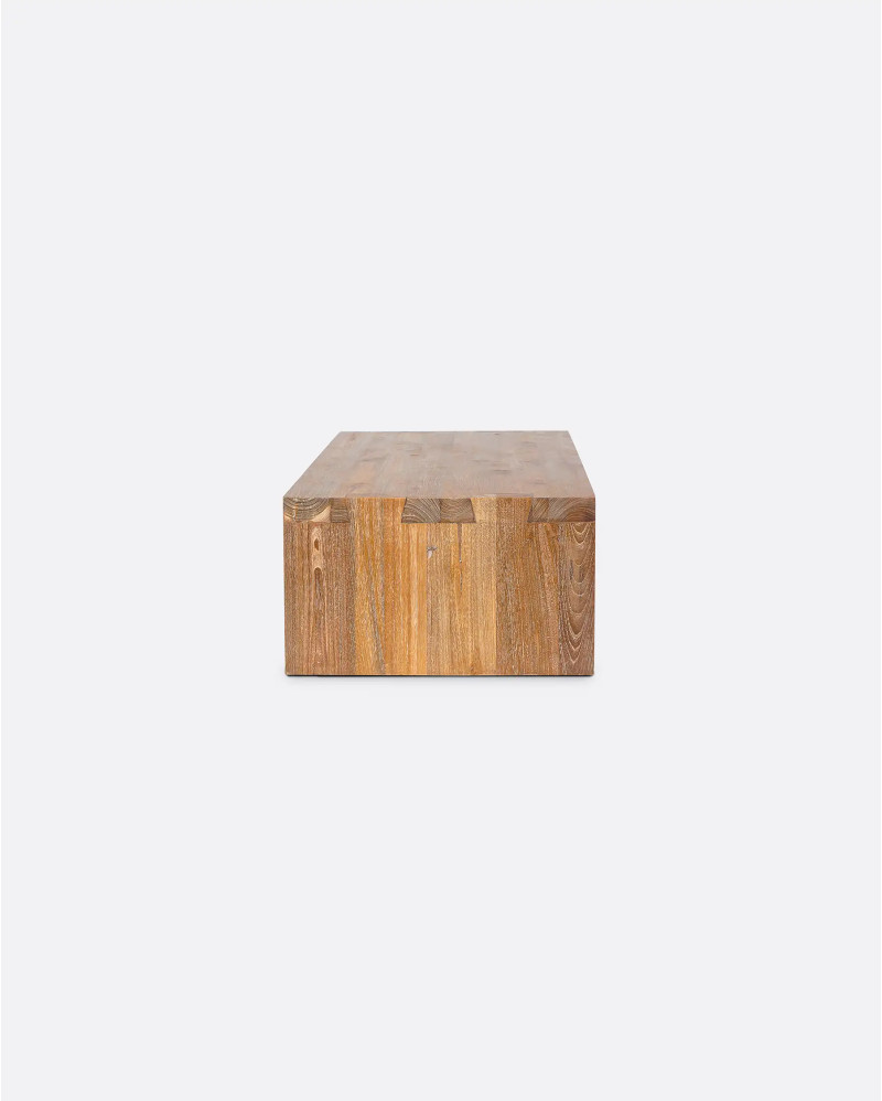 Mesa de centro GENESIS de madera de teca reciclada 100 x 50 x 28 cm