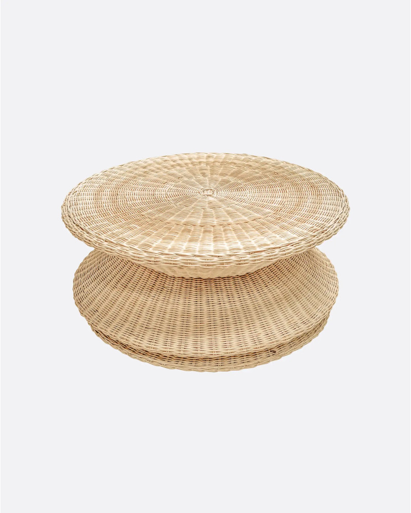 DIAVOLO coffee table in rattan Ø 80 cm x 36 cm high