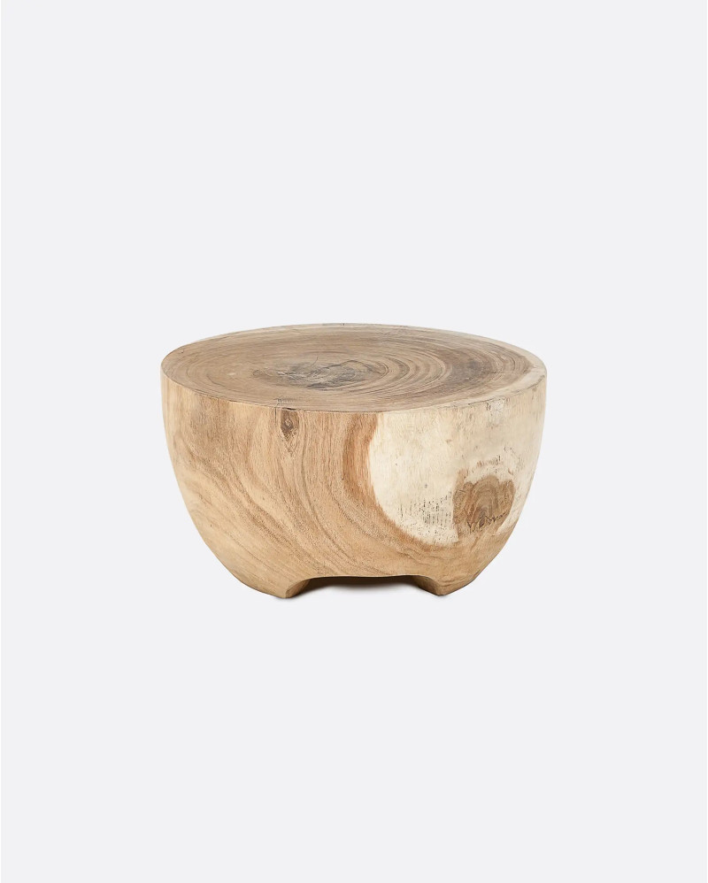 Table d'appoint BOLA en bois de suar Ø 58 cm x 33 cm de hauteur