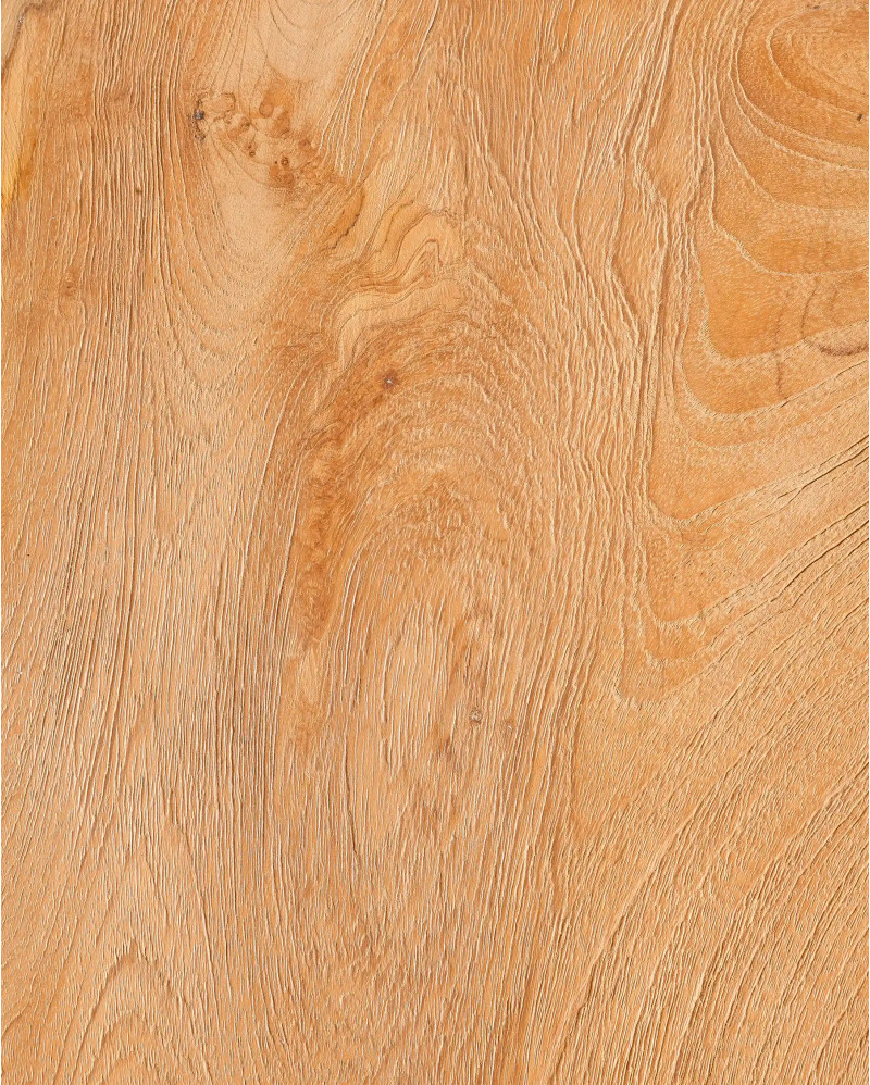 Mesa auxiliar RIVIA de madera de suar Ø 60 cm x 30 cm de altura en color natural