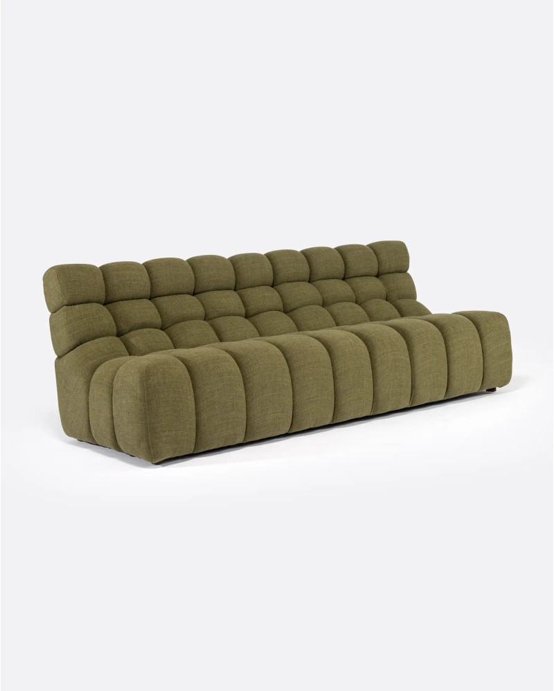 CHOPIN 4 -seater modular sofa in recycled olefin 215 x 93 x 78 cm in moss colour