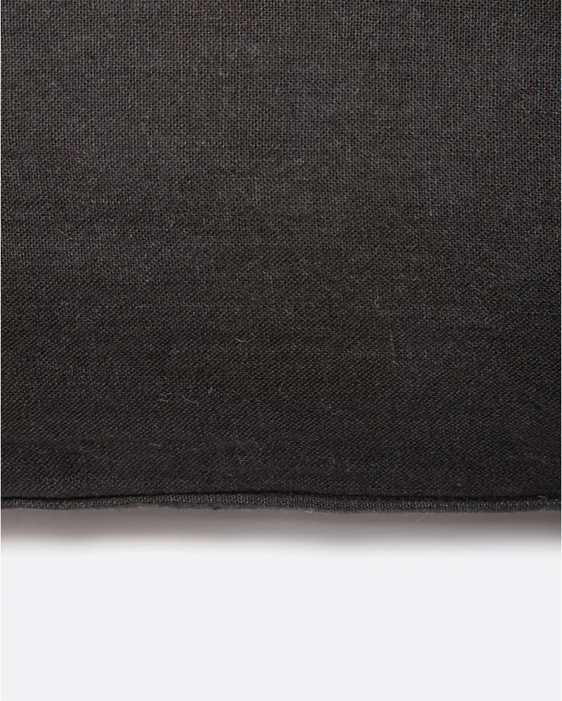 Housse de coussin UPRAL en lin 70 x 50 cm en couleur noire