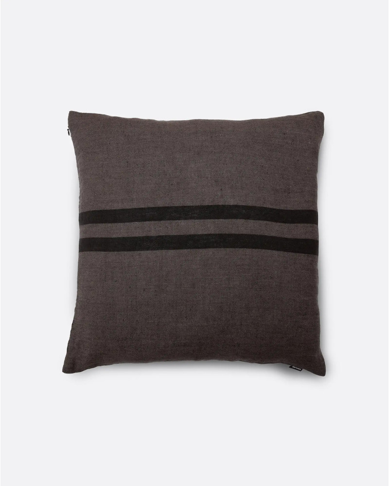 Housse de coussin UPRAL en lin 50 x 50 cm en couleur grise