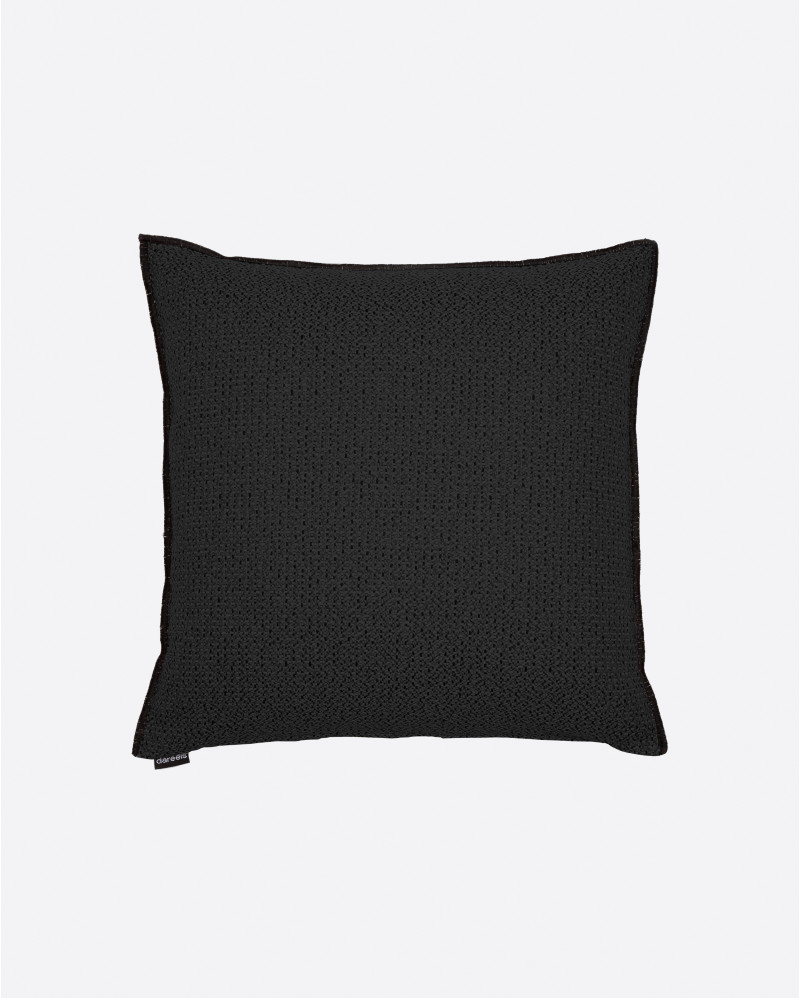 Housse de coussin d'extérieur CACCINI en oléfine recyclée 45 x 45 cm en couleur noir