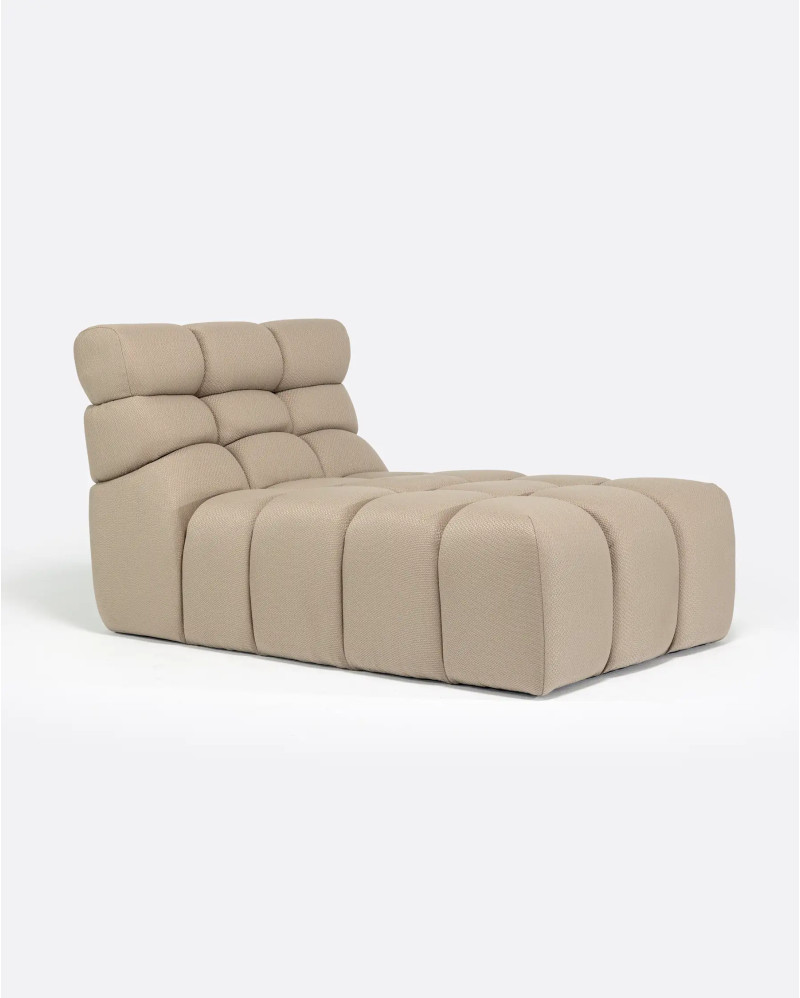 CHOPIN outdoor chaise longue in recycled olefin 93 x 145 x 78 cm in natural colour