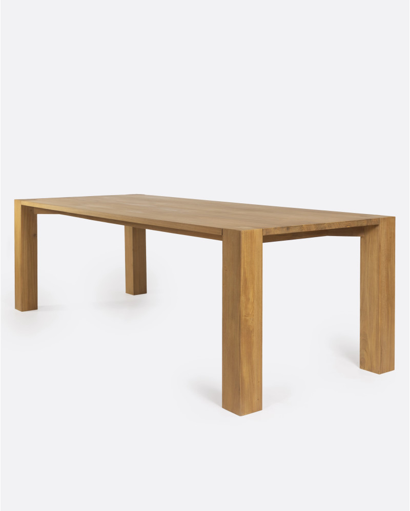 SERAI dining table in recycled teak wood 250 x 100 x 75 cm in natural colour