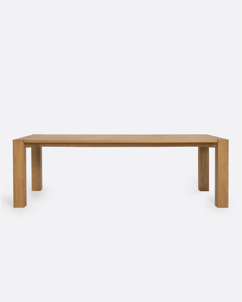 Mesa de comedor SERAI de madera de teca reciclada 250 x 100 x 75 cm en color natural