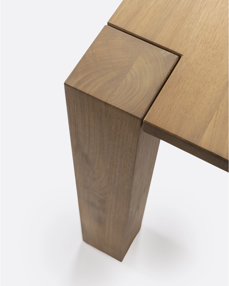 SERAI dining table in recycled teak wood 200 x 100 x 75 cm in natural colour