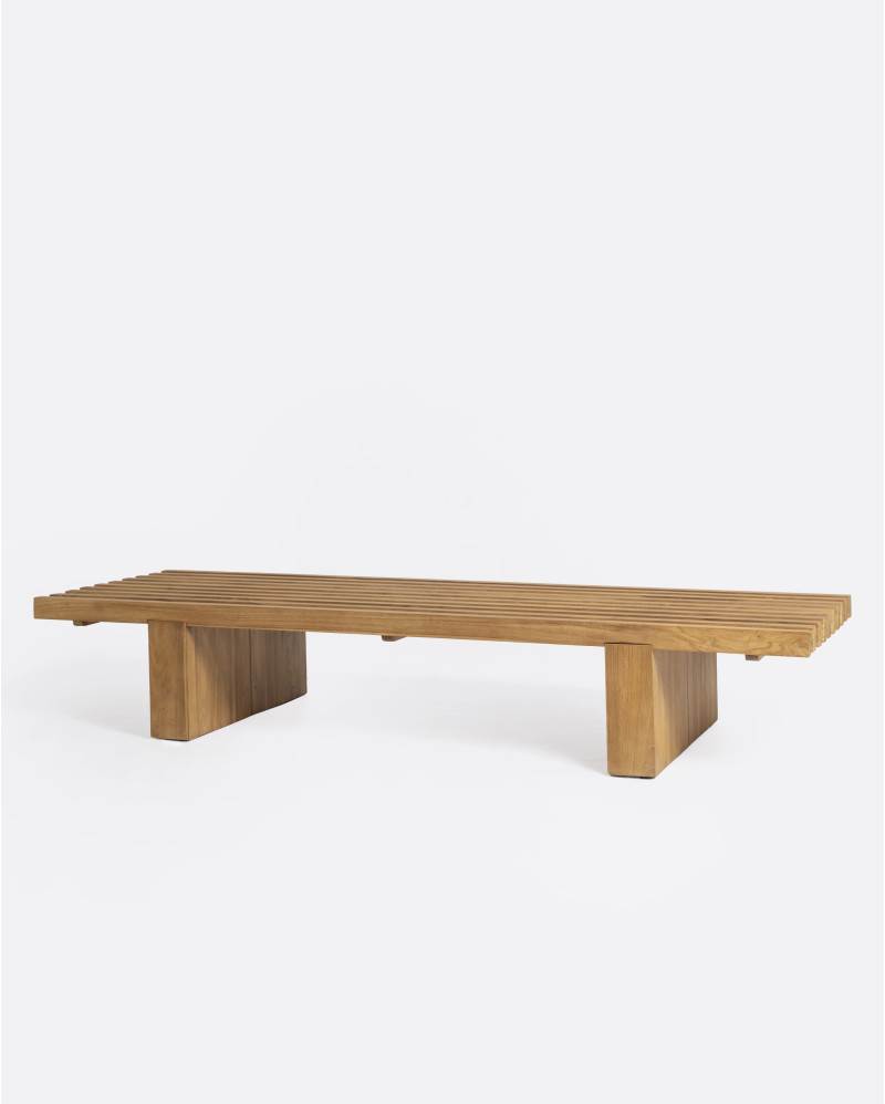 Mesa de centro SURAT de madera de teca reciclada 180 x 60 x 32 cm en color natural