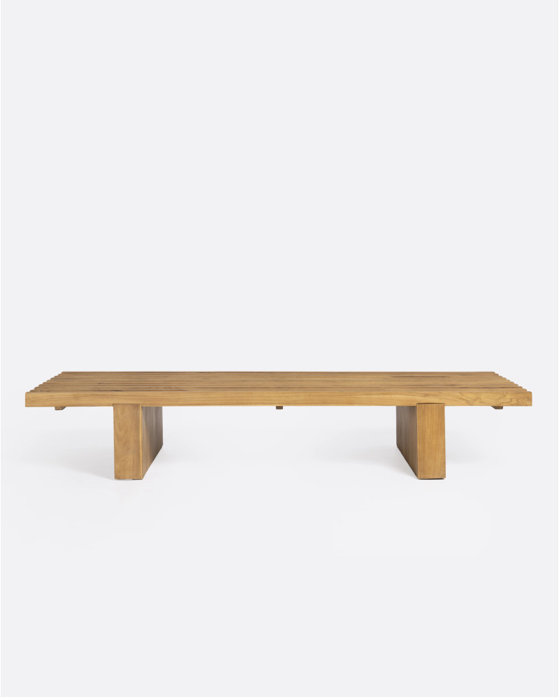 SURAT coffee table in recycled teak wood 180 x 60 x 32 cm in natural colour