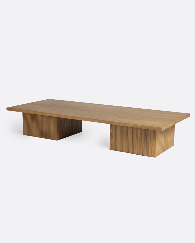 BALARI coffee table in recycled teak wood 170 x 70 x 30 cm in natural colour