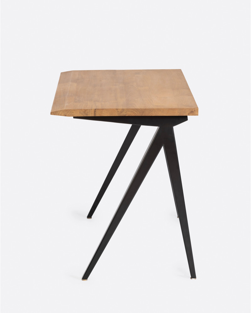 LIKU desk in recycled teak wood and iron 130 x 65 x 74 cm in natural colour