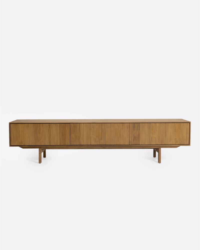 BALARI TV stand in recycled teak wood 220 x 40 x 50 cm in natural colour