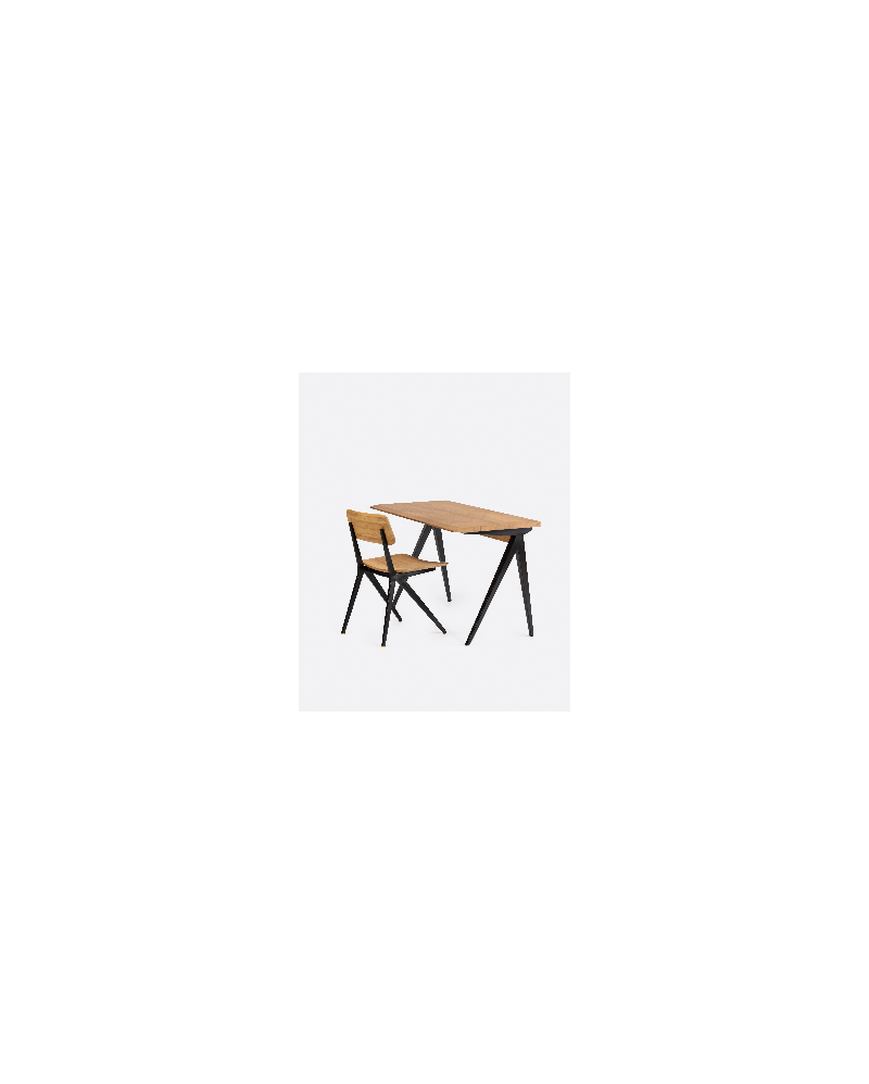 LIKU desk in recycled teak wood and iron 130 x 65 x 74 cm in natural colour