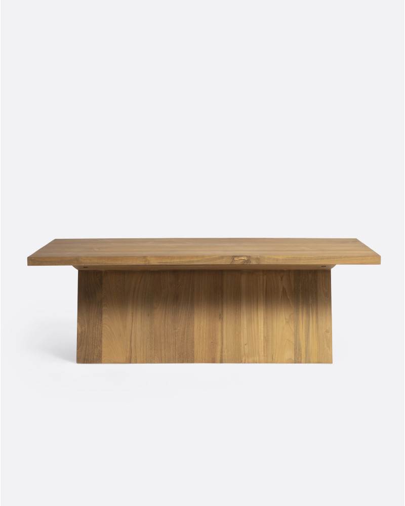 BATU side table in recycled teak wood 120 x 60 x 40 cm in natural colour