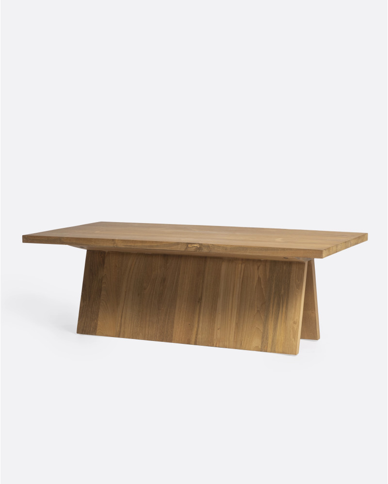 BATU coffee table in recycled teak wood 120 x 60 x 40 cm in natural colour