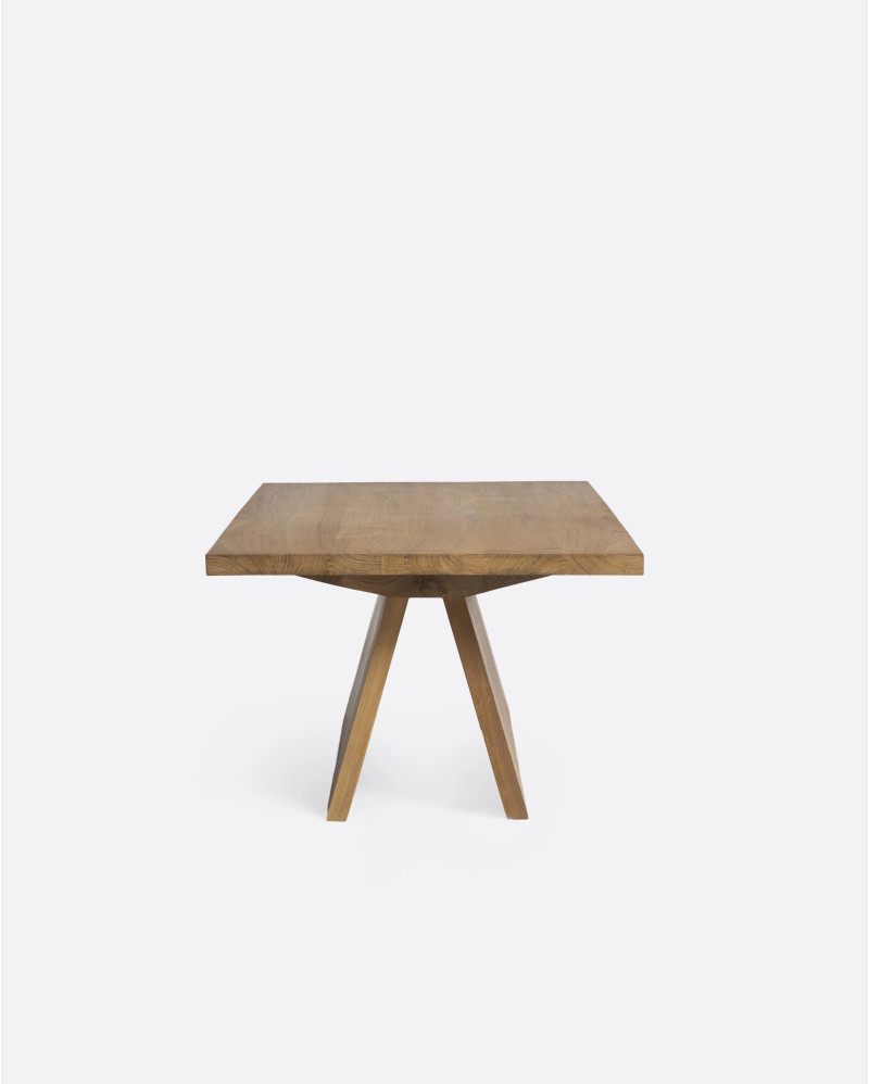 Table d'appoint BATU en bois de teck recyclé 120 x 60 x 40 cm en couleur naturelle