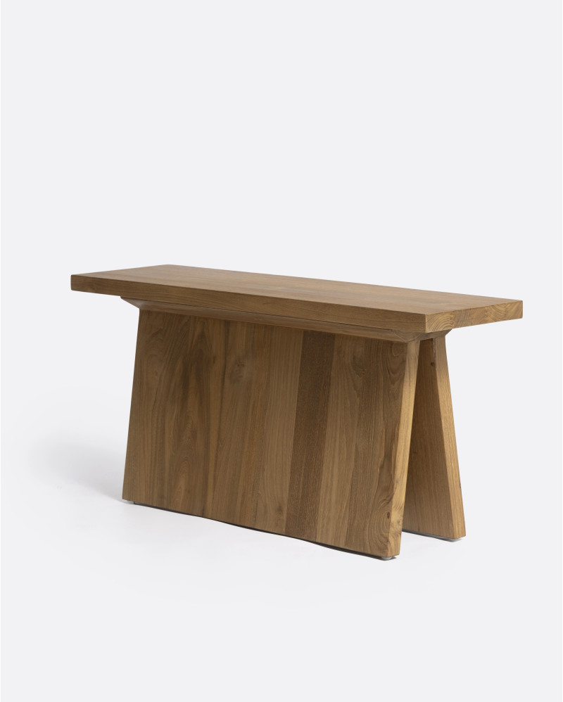 Table d'appoint BATU en bois de teck recyclé 85 x 24 x 40 cm en couleur naturelle