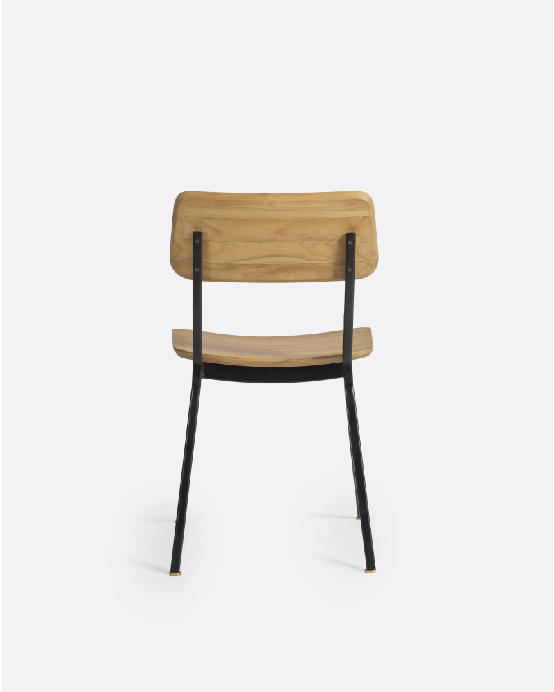 LIKU chair in teak wood and aluminium 44 x 55 x 80 cm in natural colour