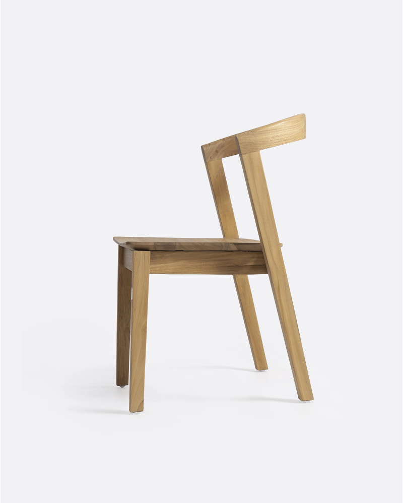 ARC chair without armrests in teak wood 52 x 53 x 76 cm in natural colour