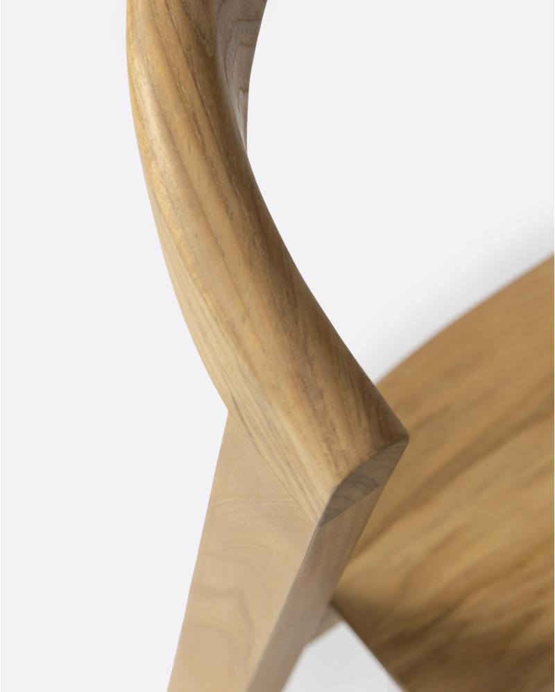 ARC chair without armrests in teak wood 52 x 53 x 76 cm in natural colour