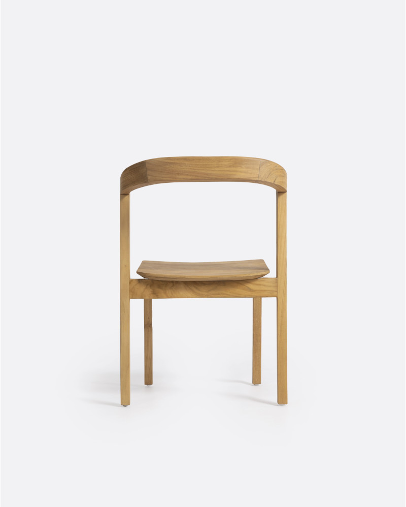 ARC chair without armrests in teak wood 52 x 53 x 76 cm in natural colour